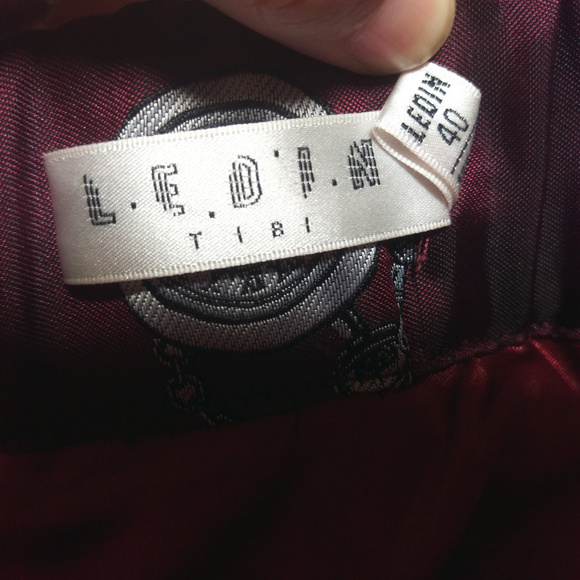 Ledin x Tibi maroon taffeta circle skirt Euro 40 - Picture 5 of 7